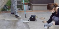 ガレージ床の塗装