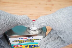 塗料角缶キャップの開け方